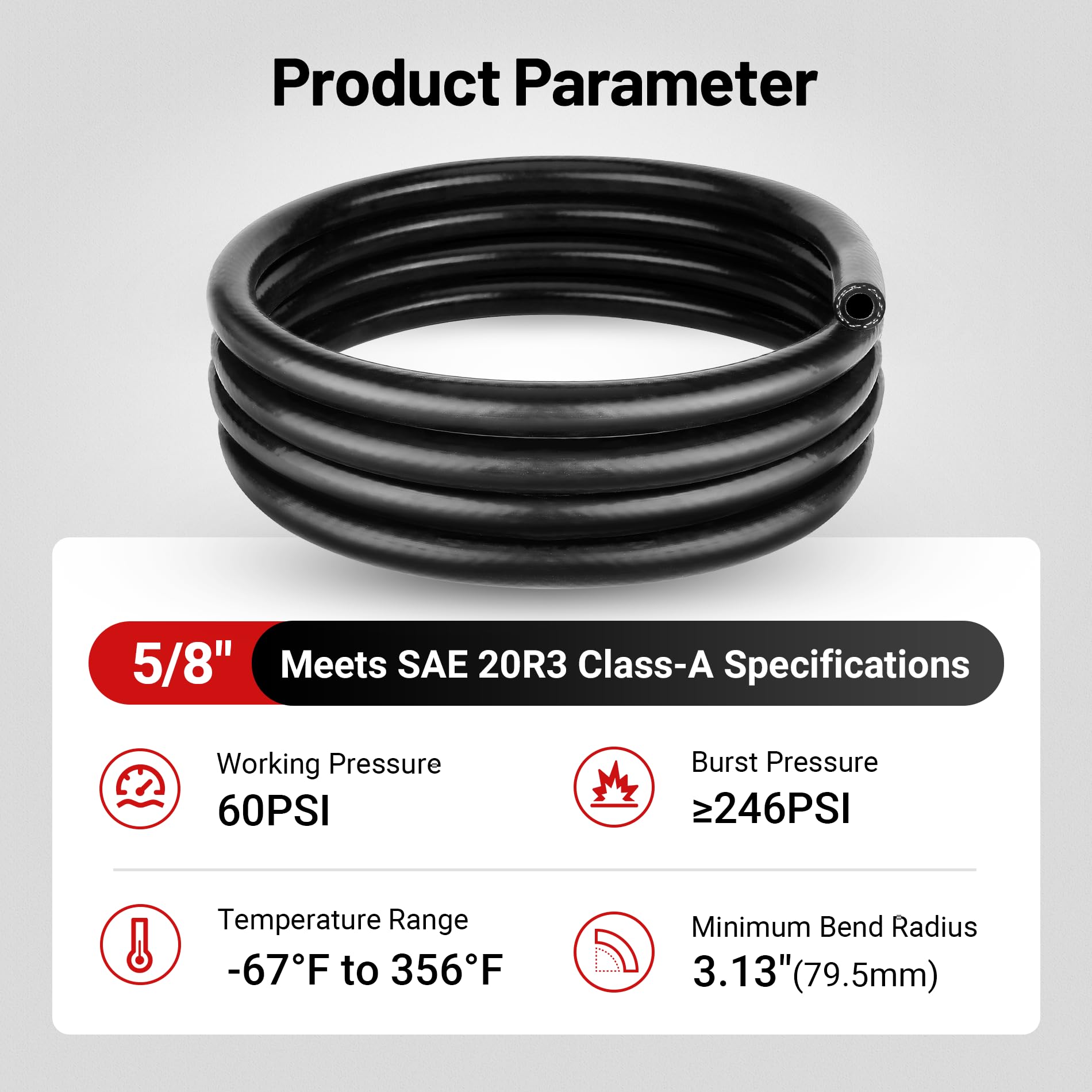 EVIL ENERGY silicone heater hose burst pressure rating highlights durability.