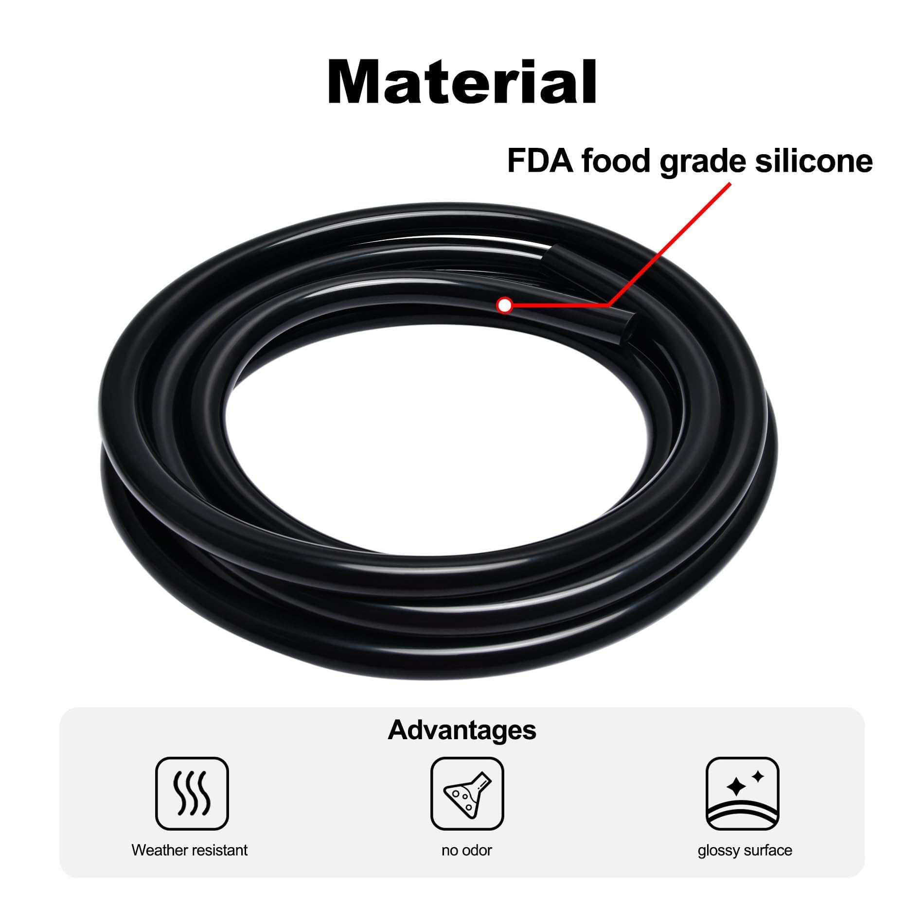 EVIL ENERGY silicone vacuum tubing 10mm high-flow hose for turbo setups