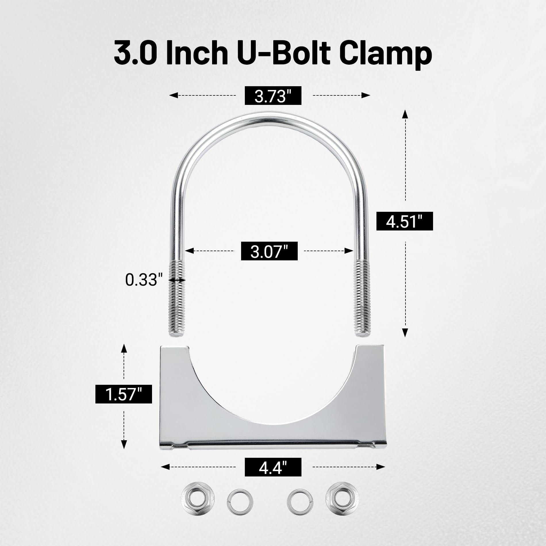 EVIL ENERGY stainless steel clamp close-up showing thickened slot design.