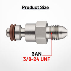 EVIL ENERGY stainless steel 3AN adapter for durable fittings.