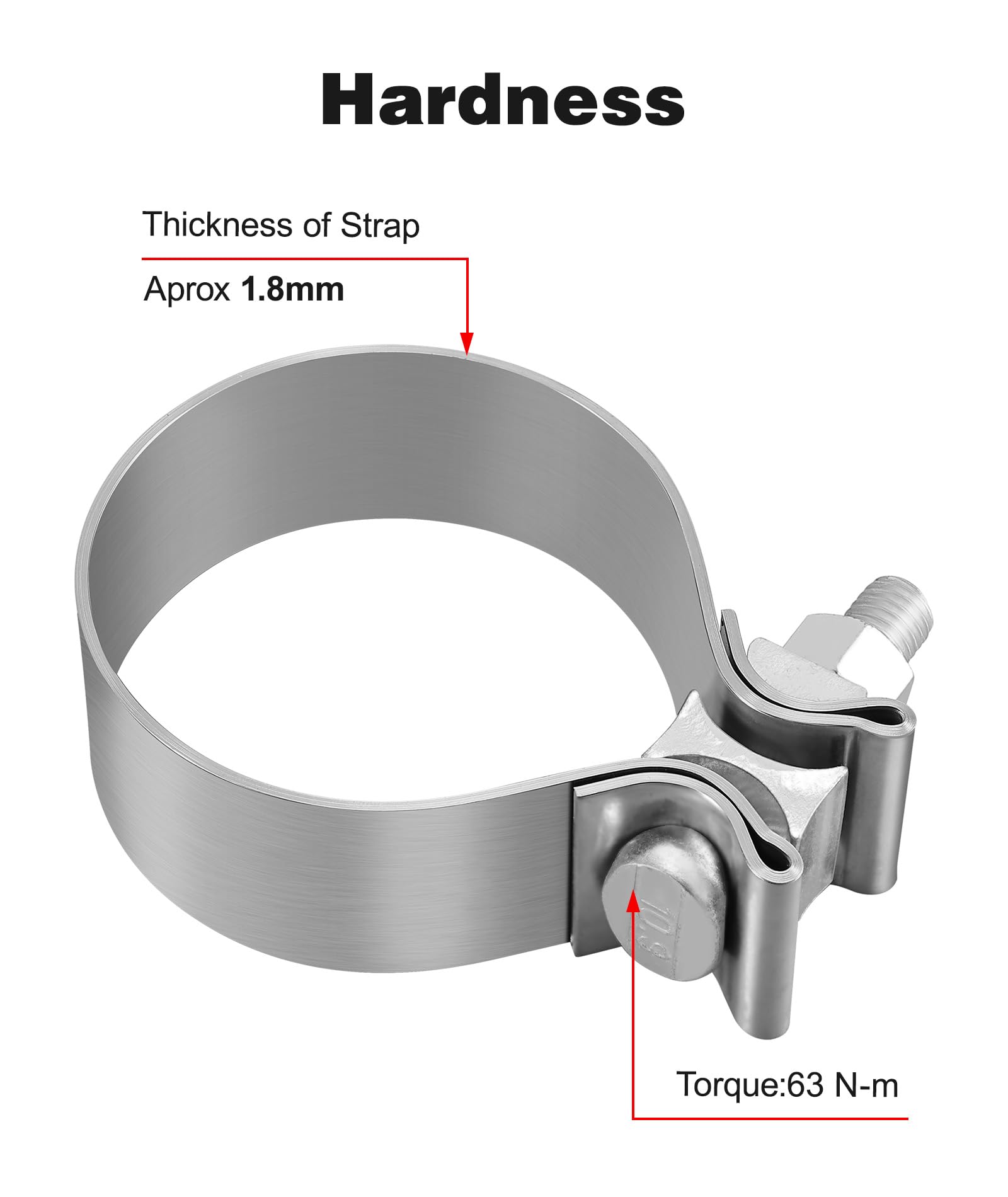 EVIL ENERGY stainless steel band construction for durable exhaust connections