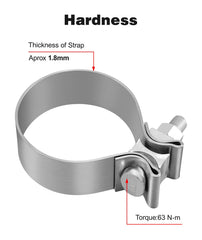 EVIL ENERGY stainless steel band construction for durable exhaust connections
