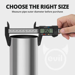 EVIL ENERGY stainless steel band detail highlights durable construction.