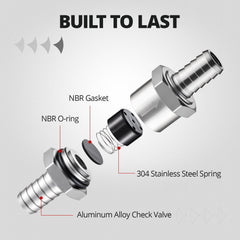 EVIL ENERGY stainless steel spring ensuring reliable one-way flow