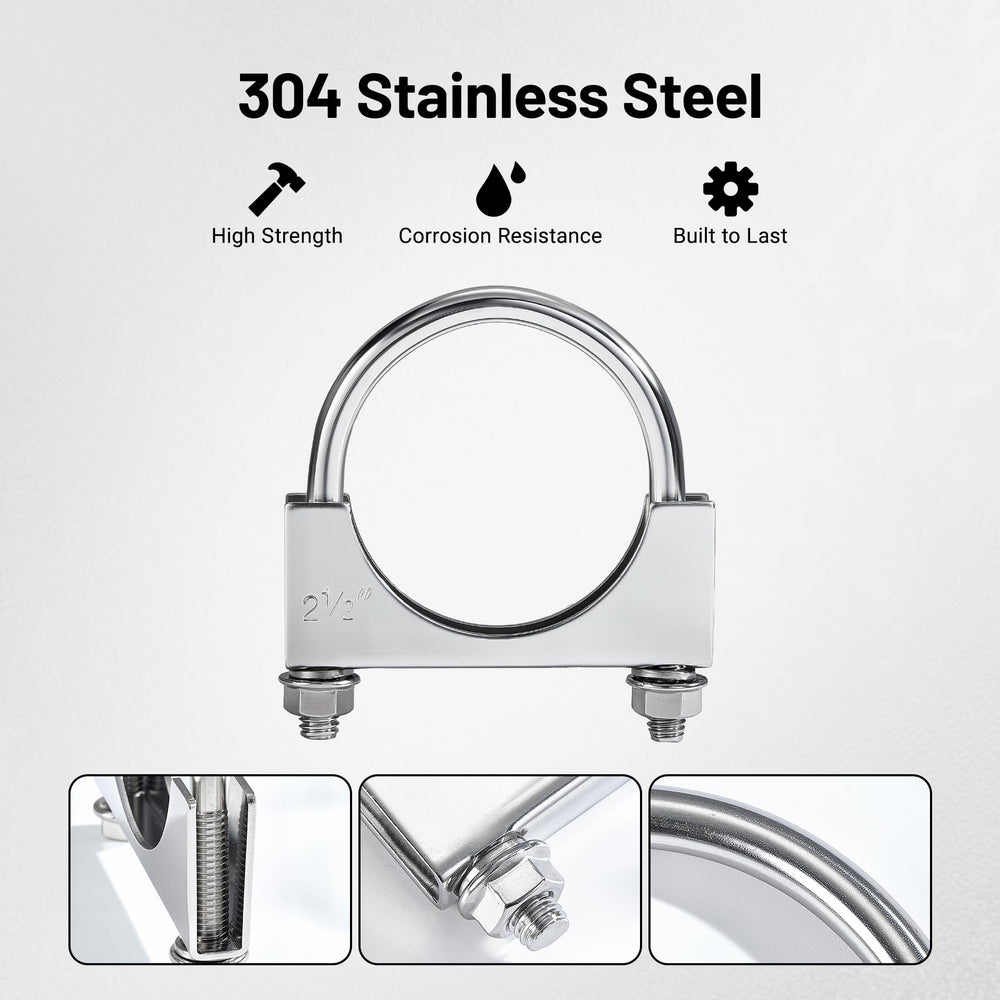 EVIL ENERGY stainless steel clamp demonstrates passivated finish resisting heat and corrosion