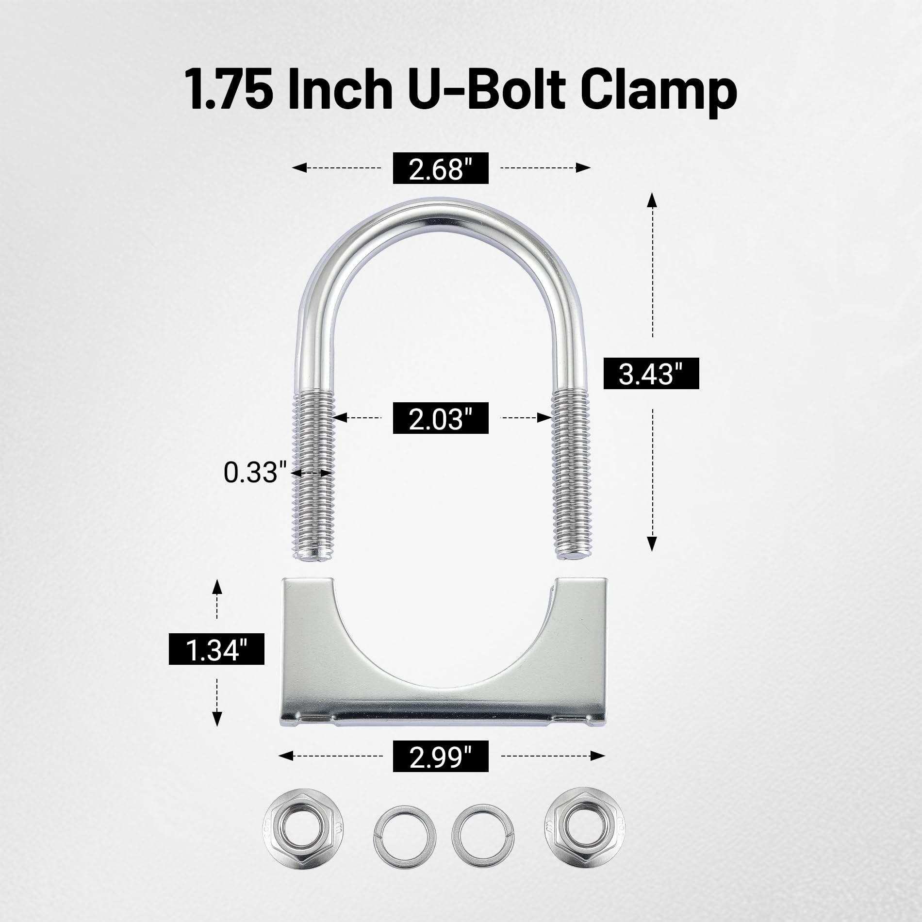Evil Energy stainless steel U-bolt clamp with saddles for durable mounting