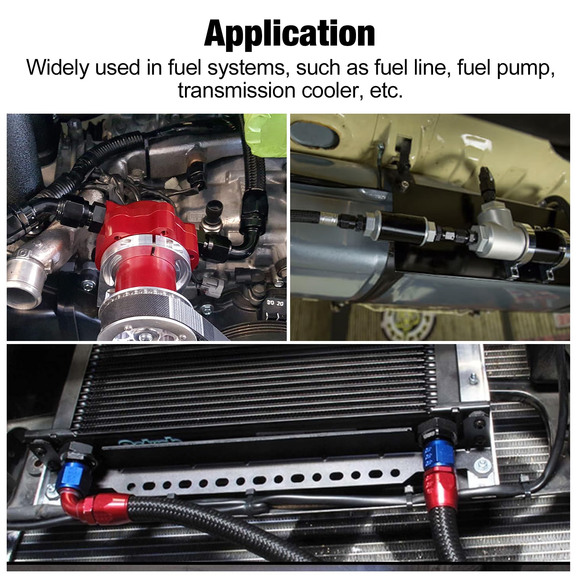 EVIL ENERGY straight adapter suitable for mechanical fuel pumps, transmission coolers, and radiators.