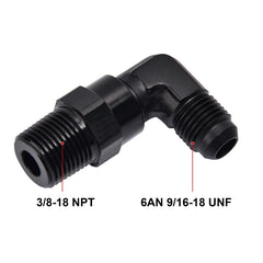 EVIL ENERGY aluminum 6061-T6 swivel fitting with black finish for durable high-pressure lines.