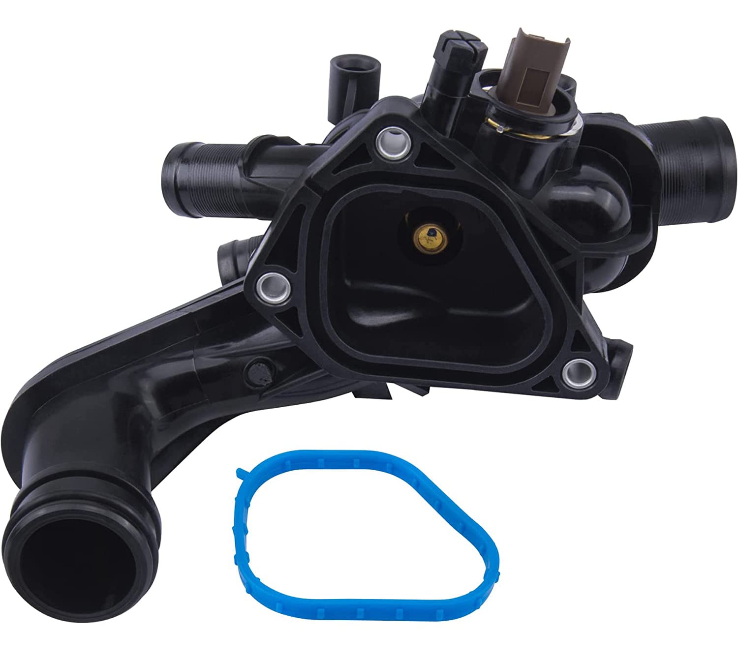 EVIL ENERGY thermostat housing assembly in the engine bay for reliable cooling control