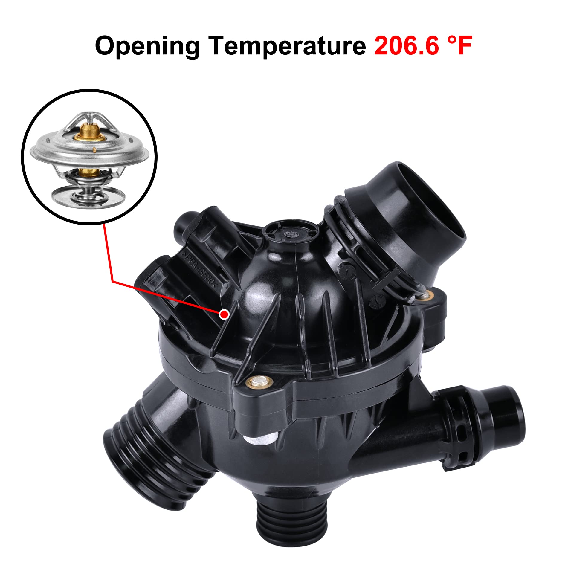 EVIL ENERGY thermostat housing kit components including gasket