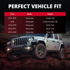 EVIL ENERGY thermostat housing kit mounted in engine bay for easy replacement.