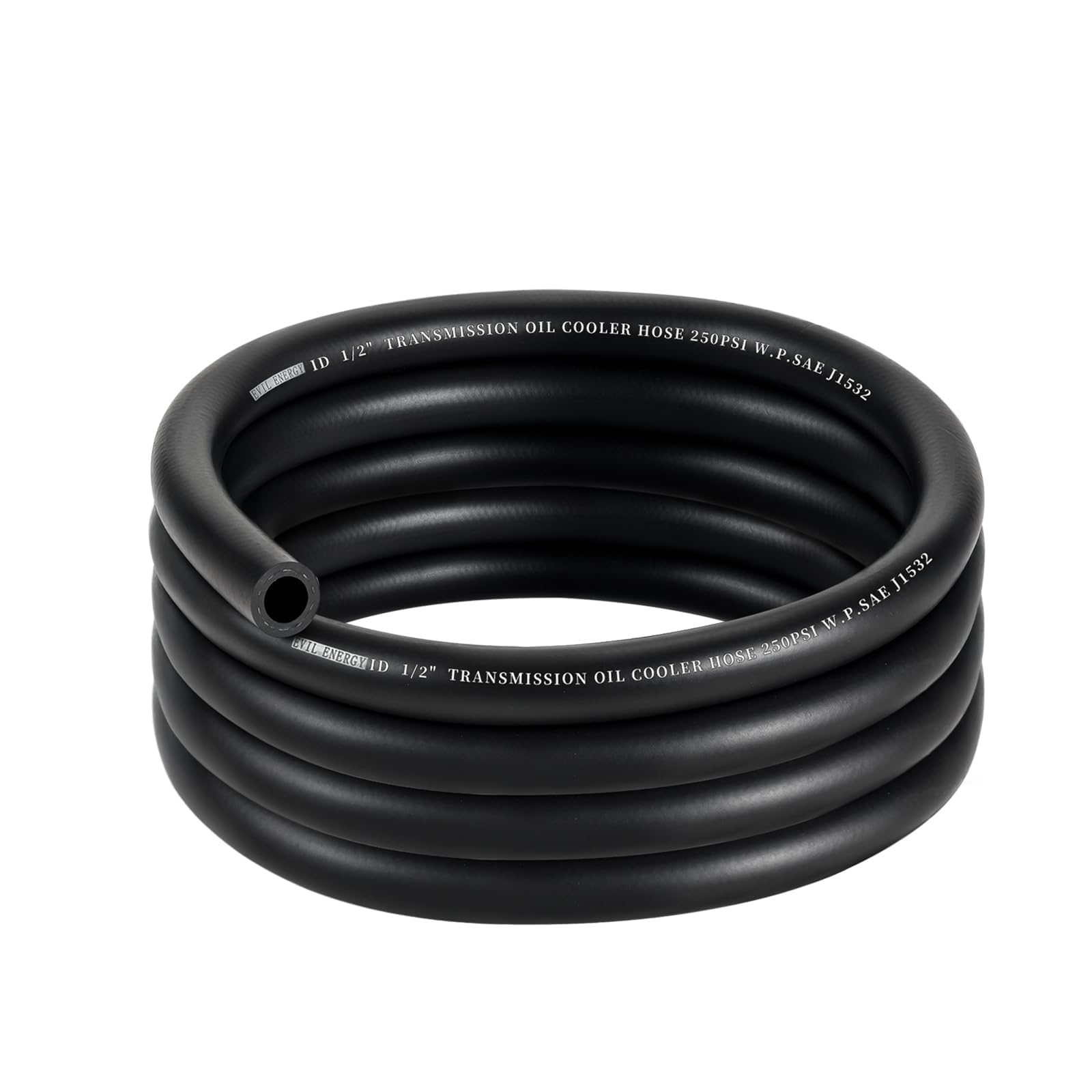 EVIL ENERGY transmission hose 1/2 inch ID, 10 ft length for durable, leak-resistant routing.