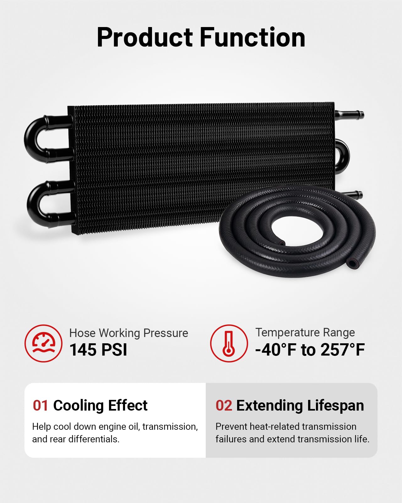 EVIL ENERGY tube-and-fin cooling design close-up highlights heat transfer.