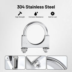 Evil Energy U-bolt clamp kit with nuts and wrench for quick install