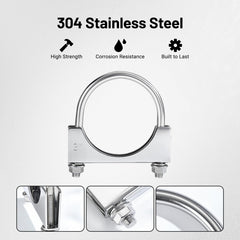 EVIL ENERGY U-bolt clamp includes saddles and nuts for easy installation.