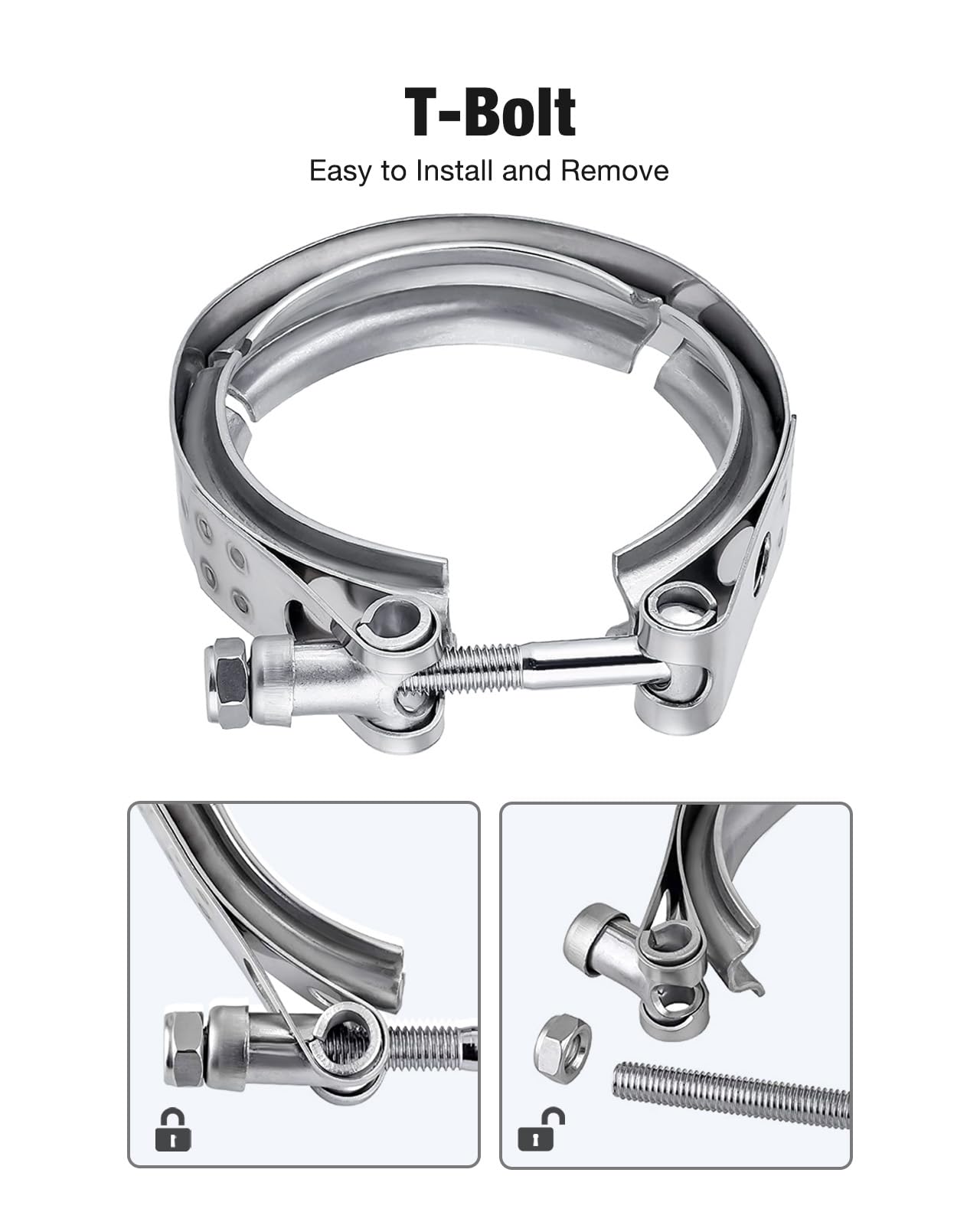 EVIL ENERGY V-band clamp connecting downpipe and turbo components