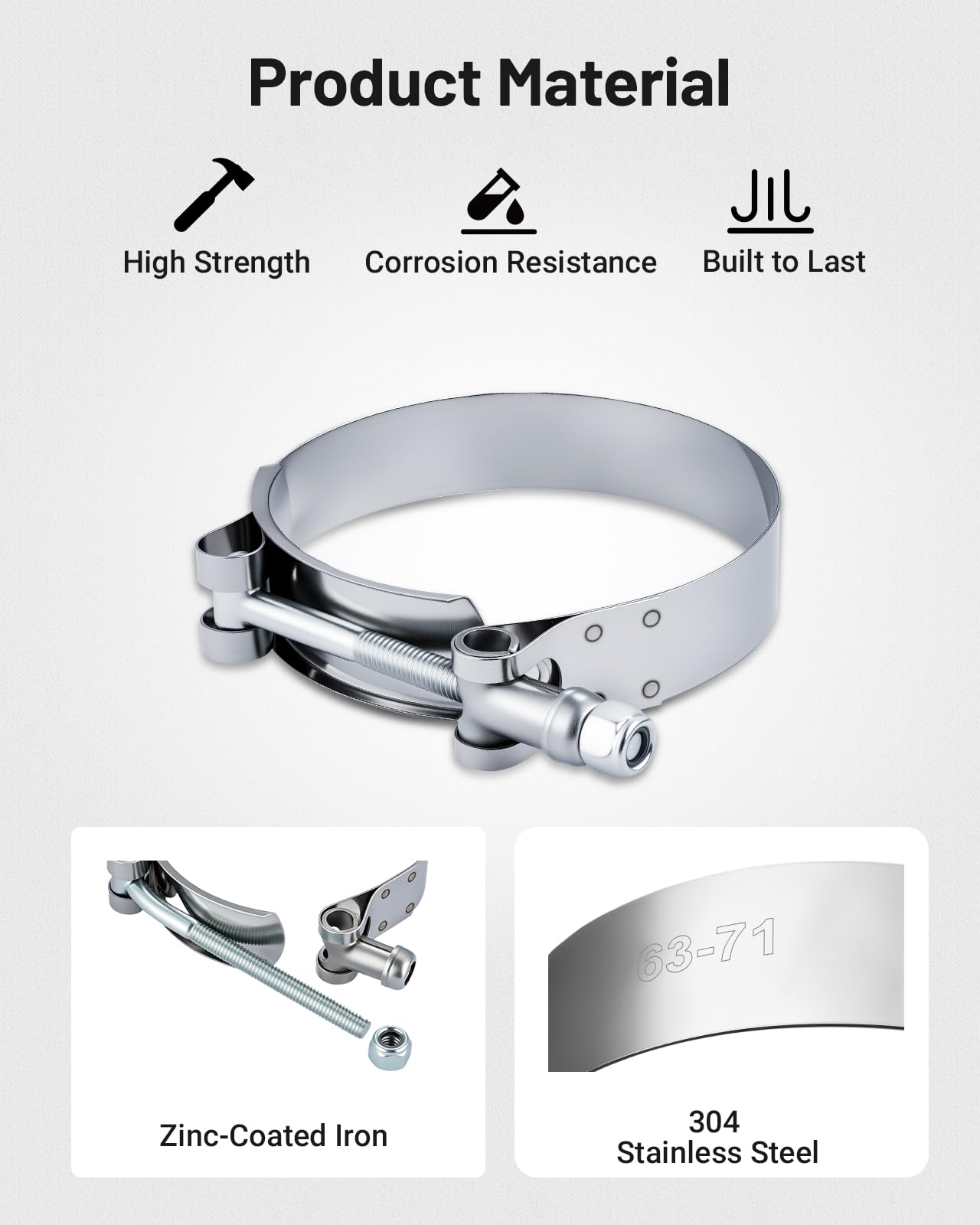EVIL ENERGY versatile clamp suitable for automotive and industrial hose connections