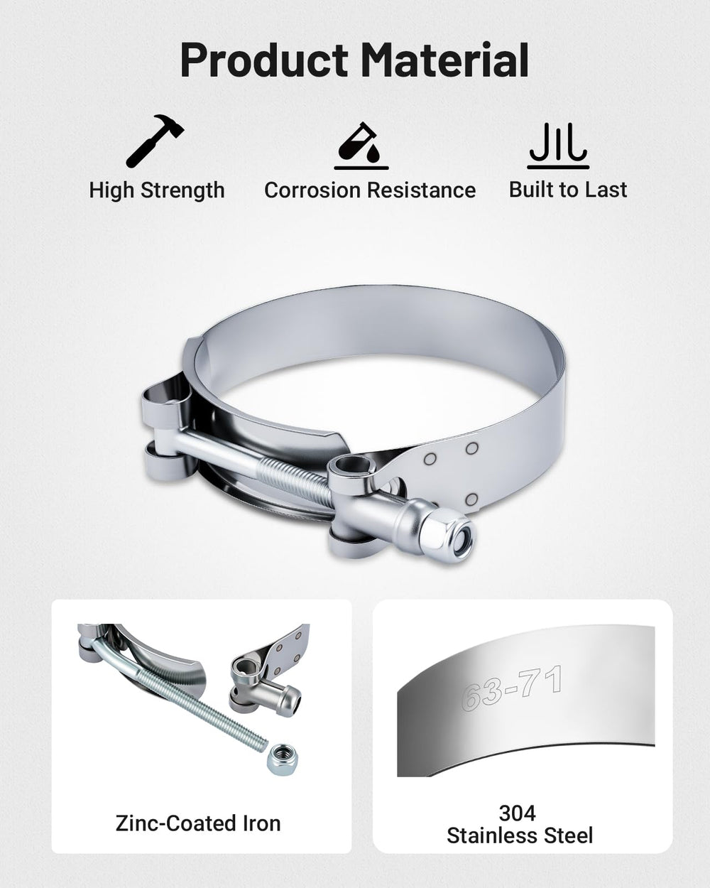 EVIL ENERGY versatile clamp suitable for automotive and industrial hose connections