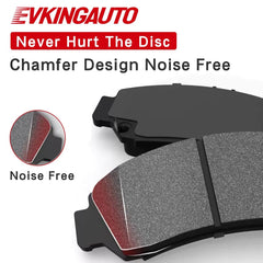 evkingauto low dust brake pads, cleaner wheels and longer rotor life
