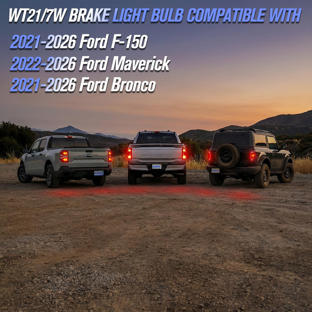 Evntyps WT21W bulb inside taillight demonstrates plug-and-play compatibility.