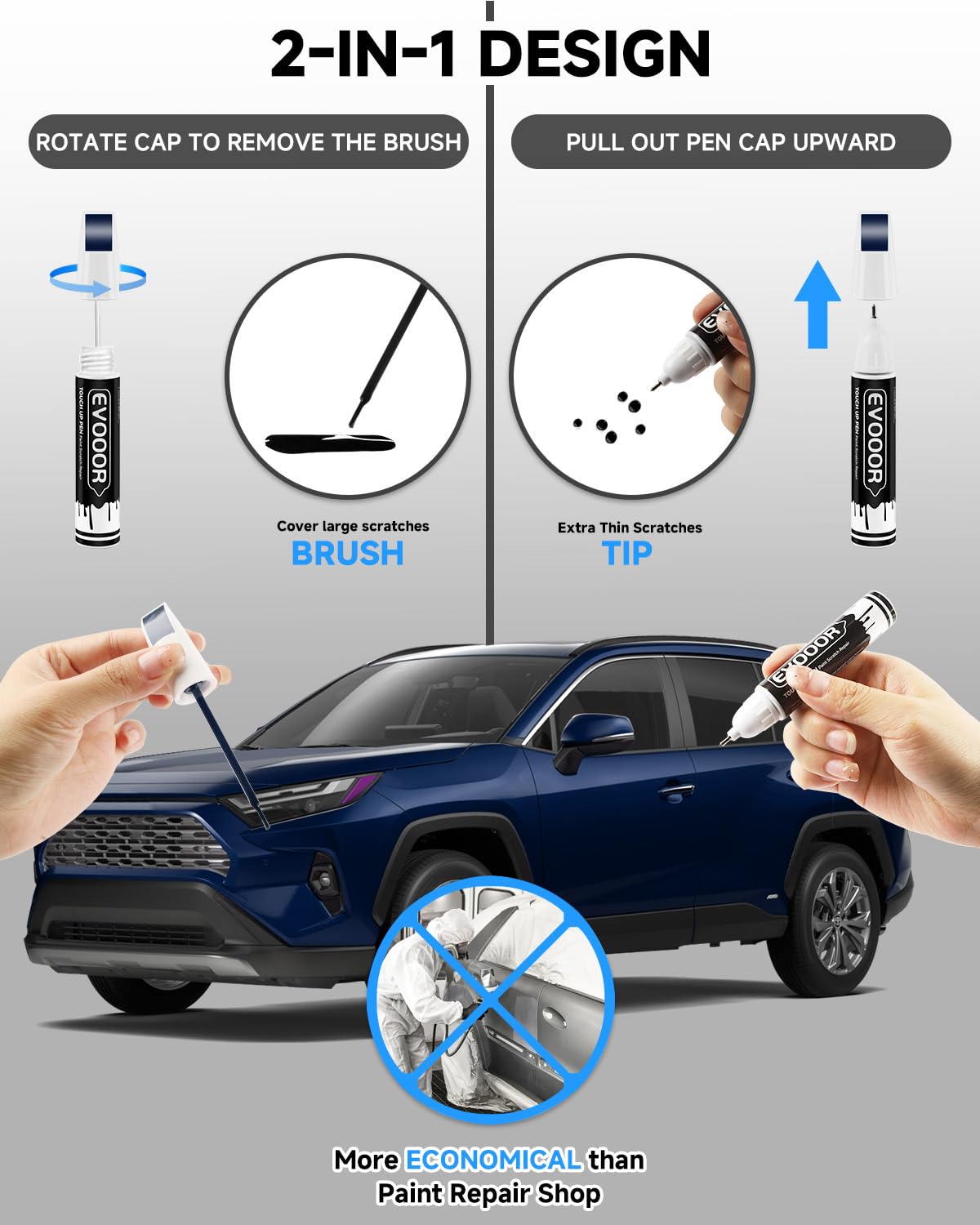 Close-up of color-code cap ensuring accurate color matching for Toyota finishes.