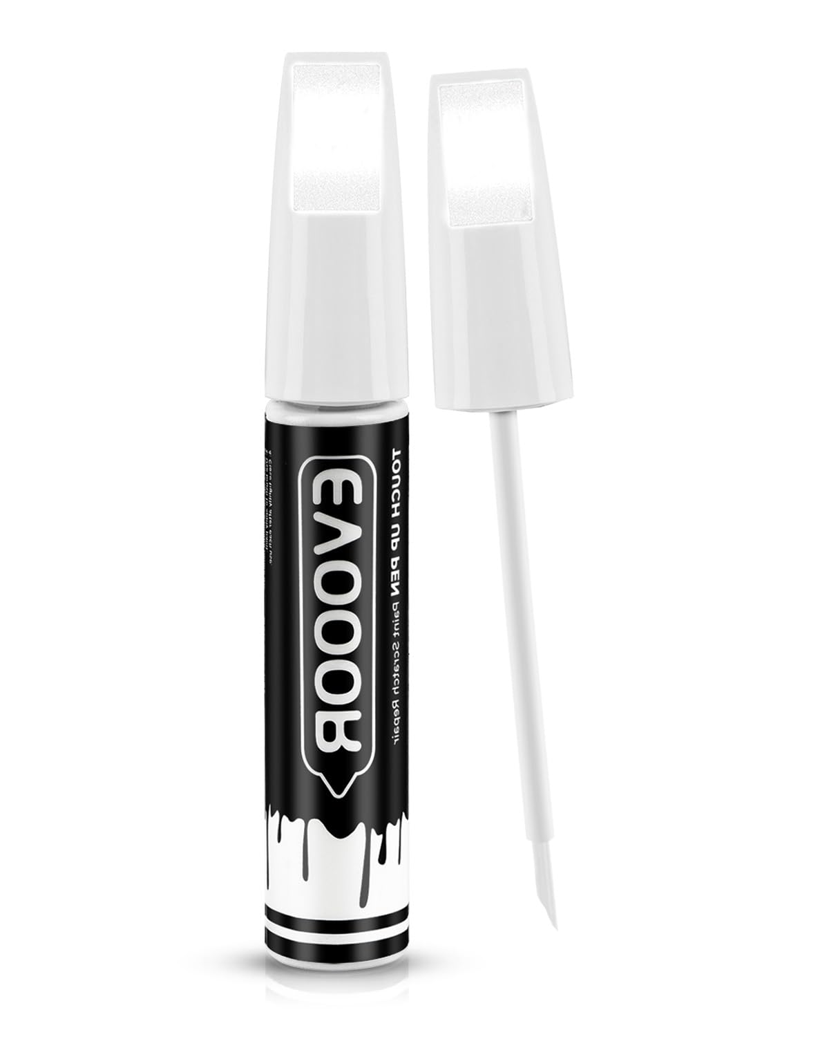 EVOOOR Chevy touch up pen Summit White cap demonstrates precise color matching for chips