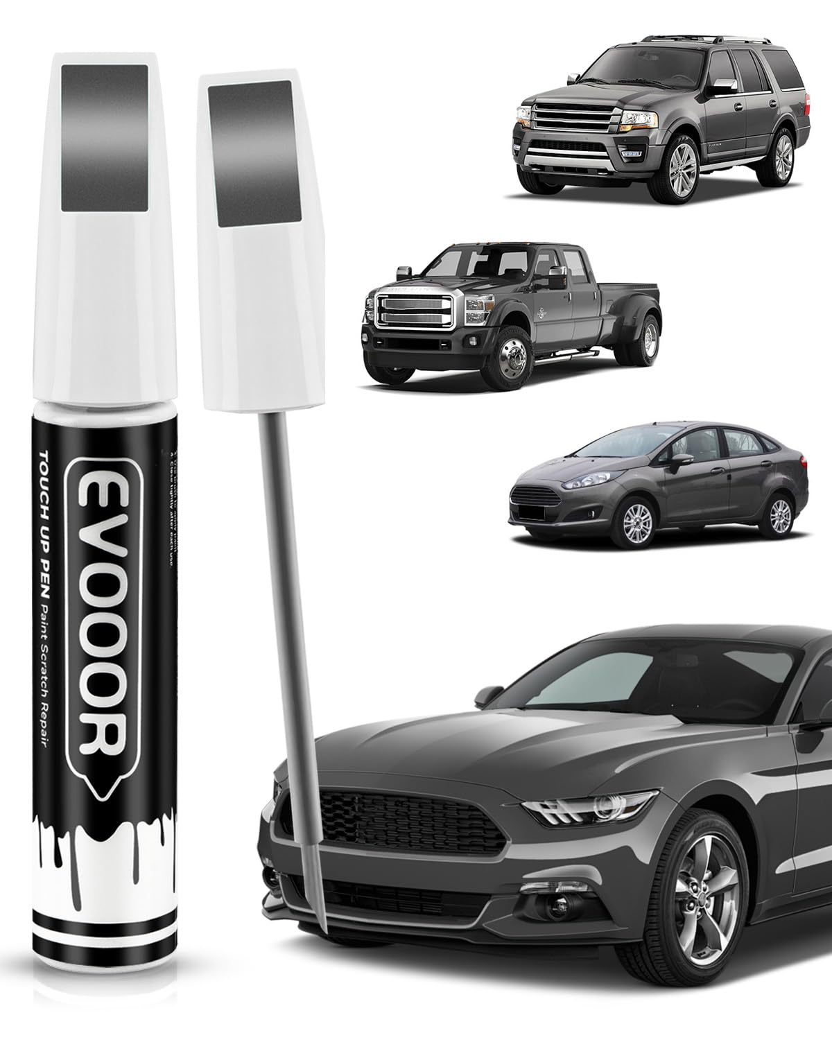 EVOOOR J7 cap and color code verify Ford match for precise touch-ups.