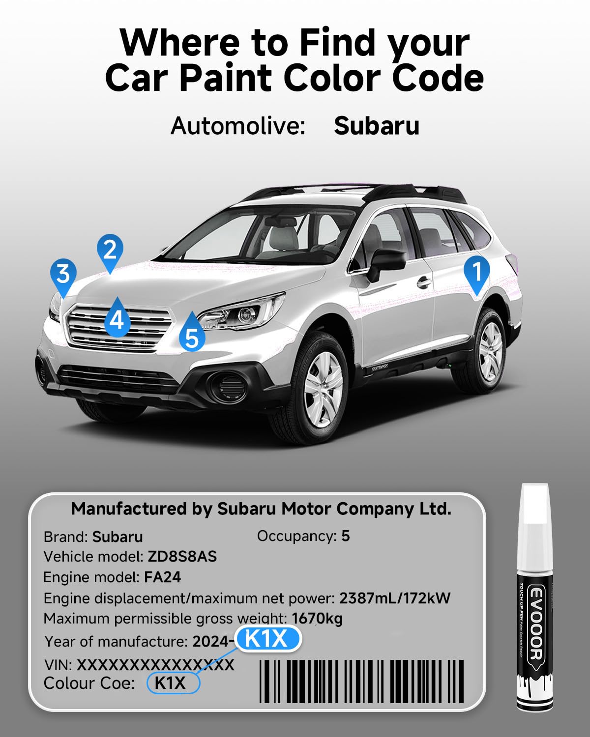 EVOOOR K1X scratch repair application demonstrates smooth, controlled paint application.
