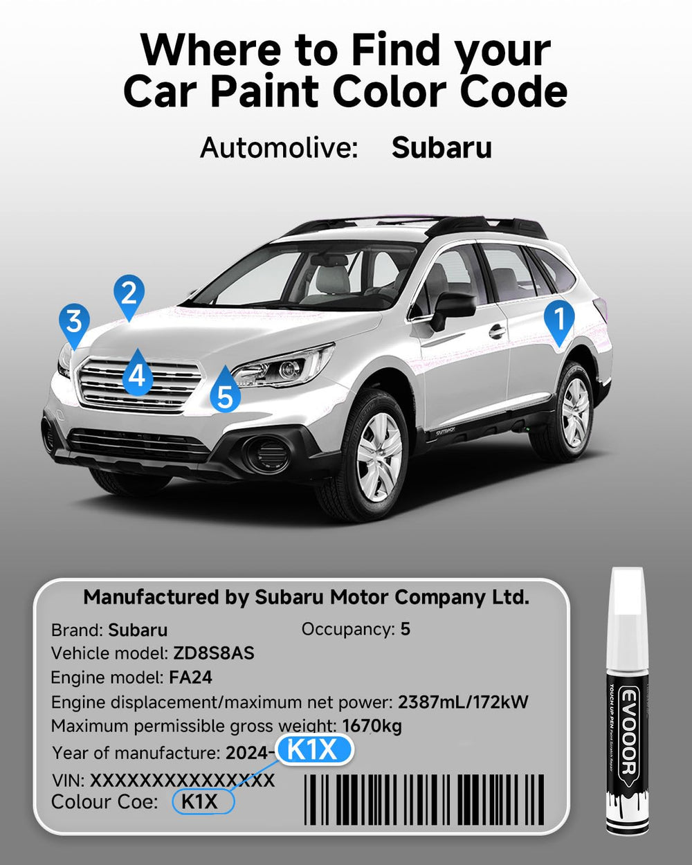 EVOOOR K1X scratch repair application demonstrates smooth, controlled paint application.