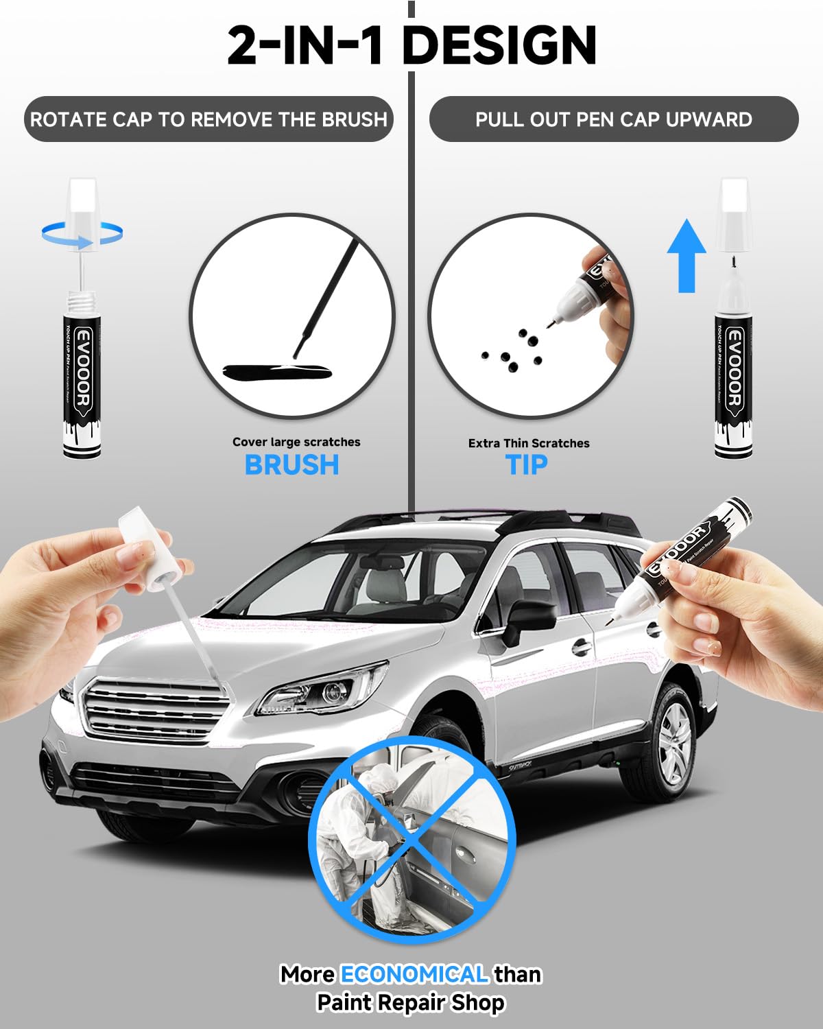 EVOOOR K1X Subaru compatibility chart highlights broad model coverage for quick fixes.
