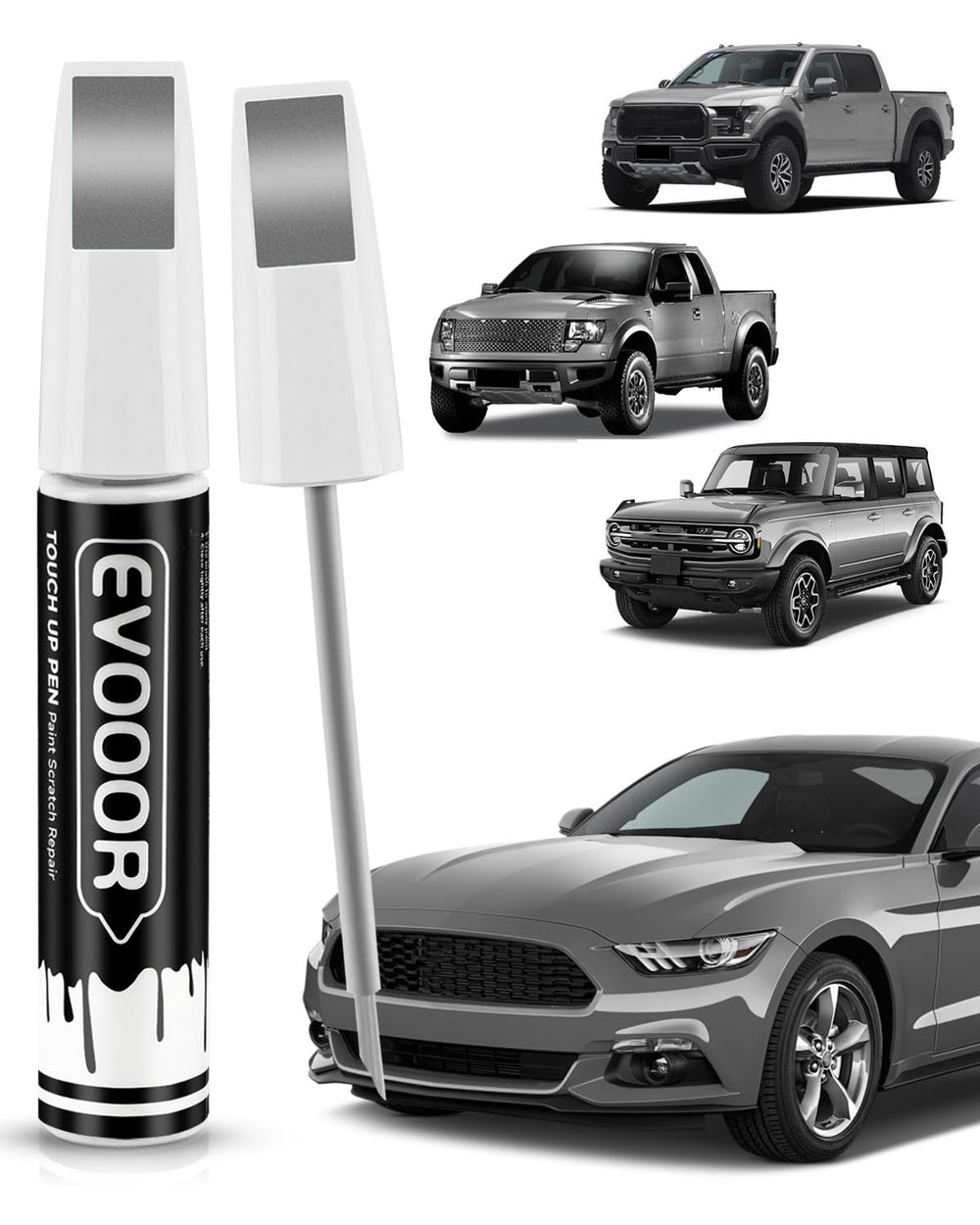 EVOOOR M7 cap close-up showing precise touch-up point for Ford chips