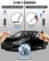 EVOOOR 2-in-1 touch-up pen with brush for easy chip repair.