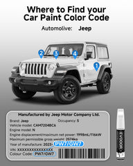 EVOOOR PW7/GW7 color-accurate paint blends seamlessly on Jeep panels.
