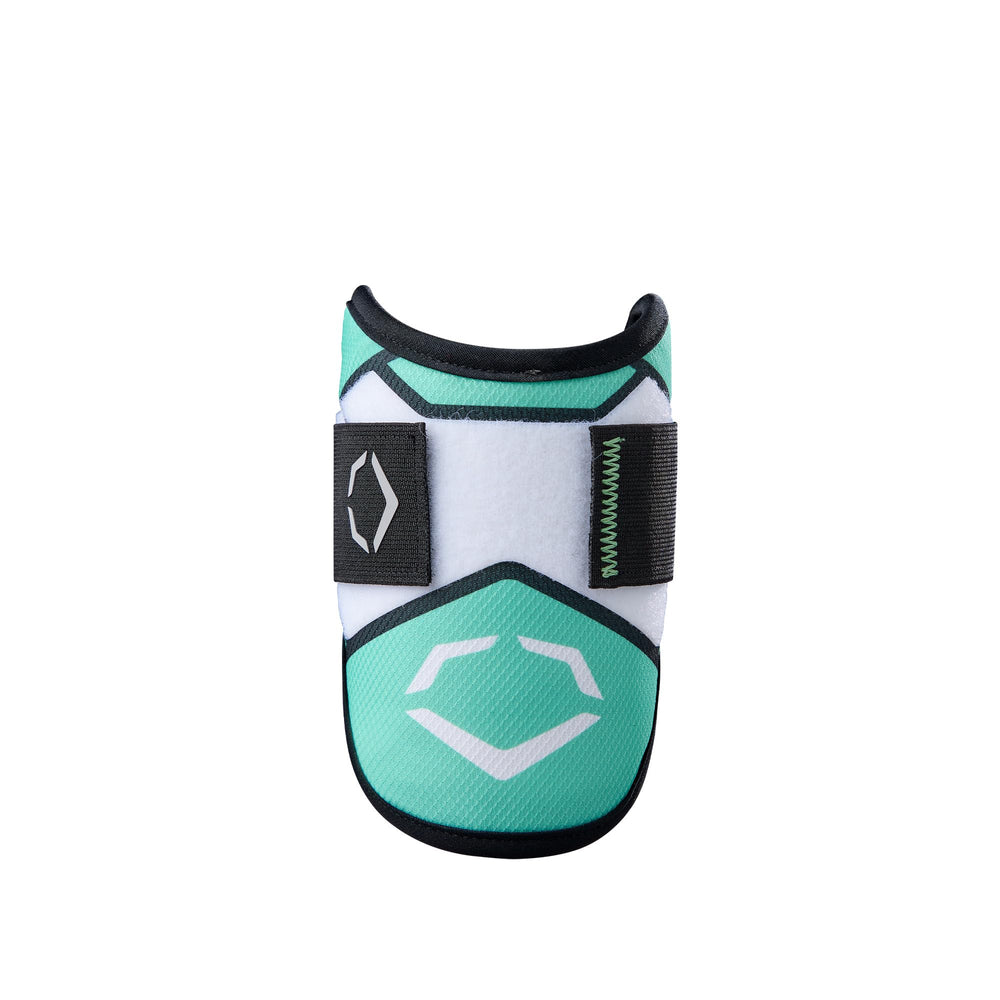 Front view of EvoShield SRZ-2 Seafoam guard showing lightweight protection