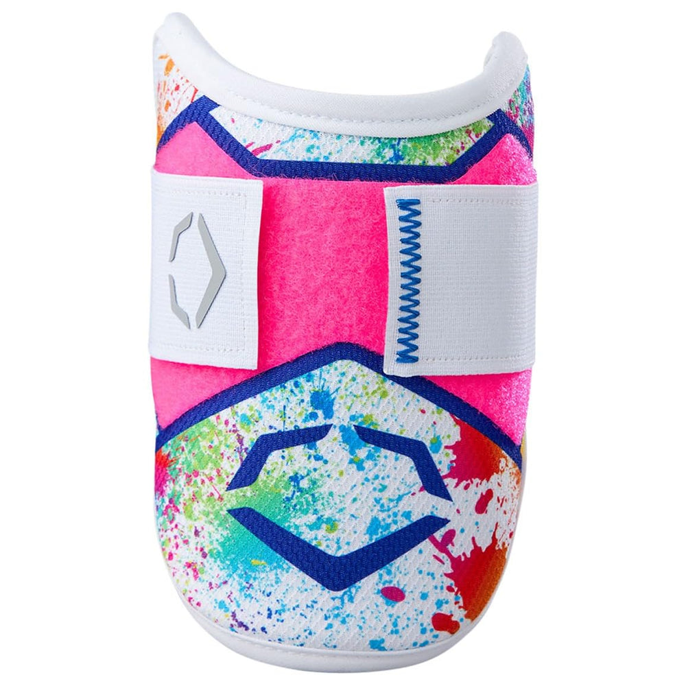 EvoShield SRZ-2 tie-dye elbow guard side view—flexible, comfortable coverage during play.