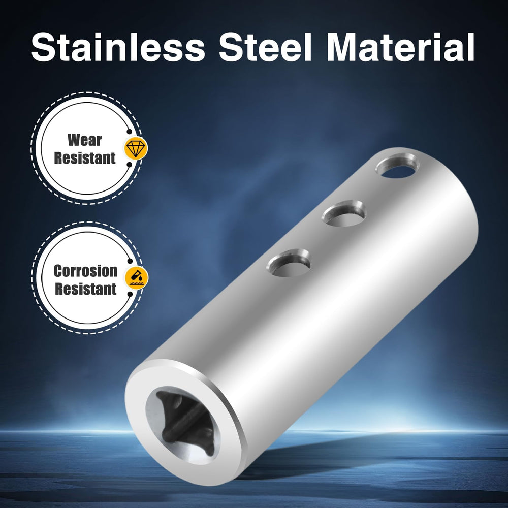 EVRBUL 1/2in drive socket adapter included enables versatile drive options.