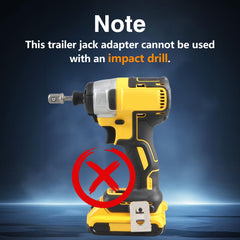 EVRBUL 1-inch jack drive shaft compatibility detail demonstrates precise fit.