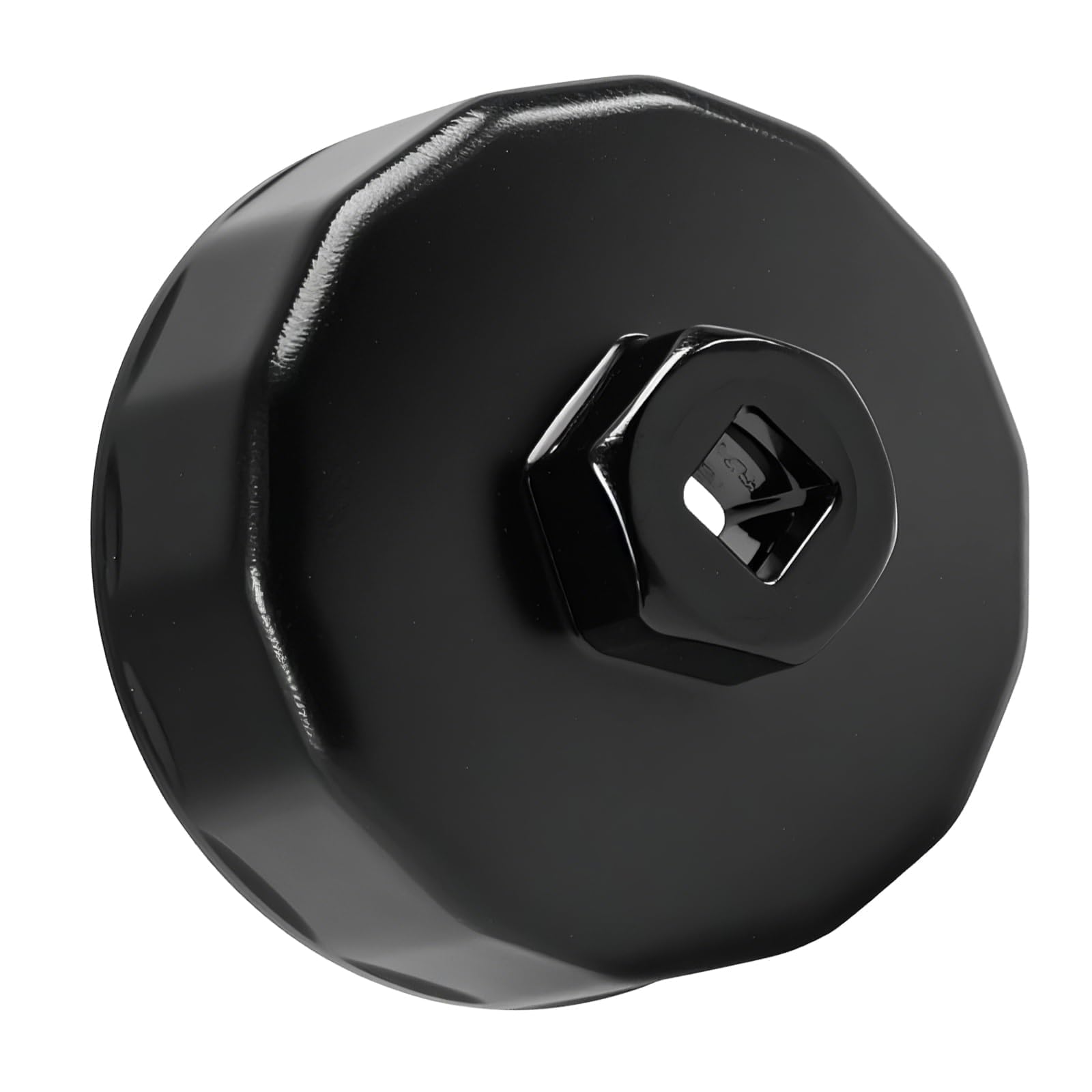 EVRBUL 67mm 14-flute oil filter wrench in action for cap removal
