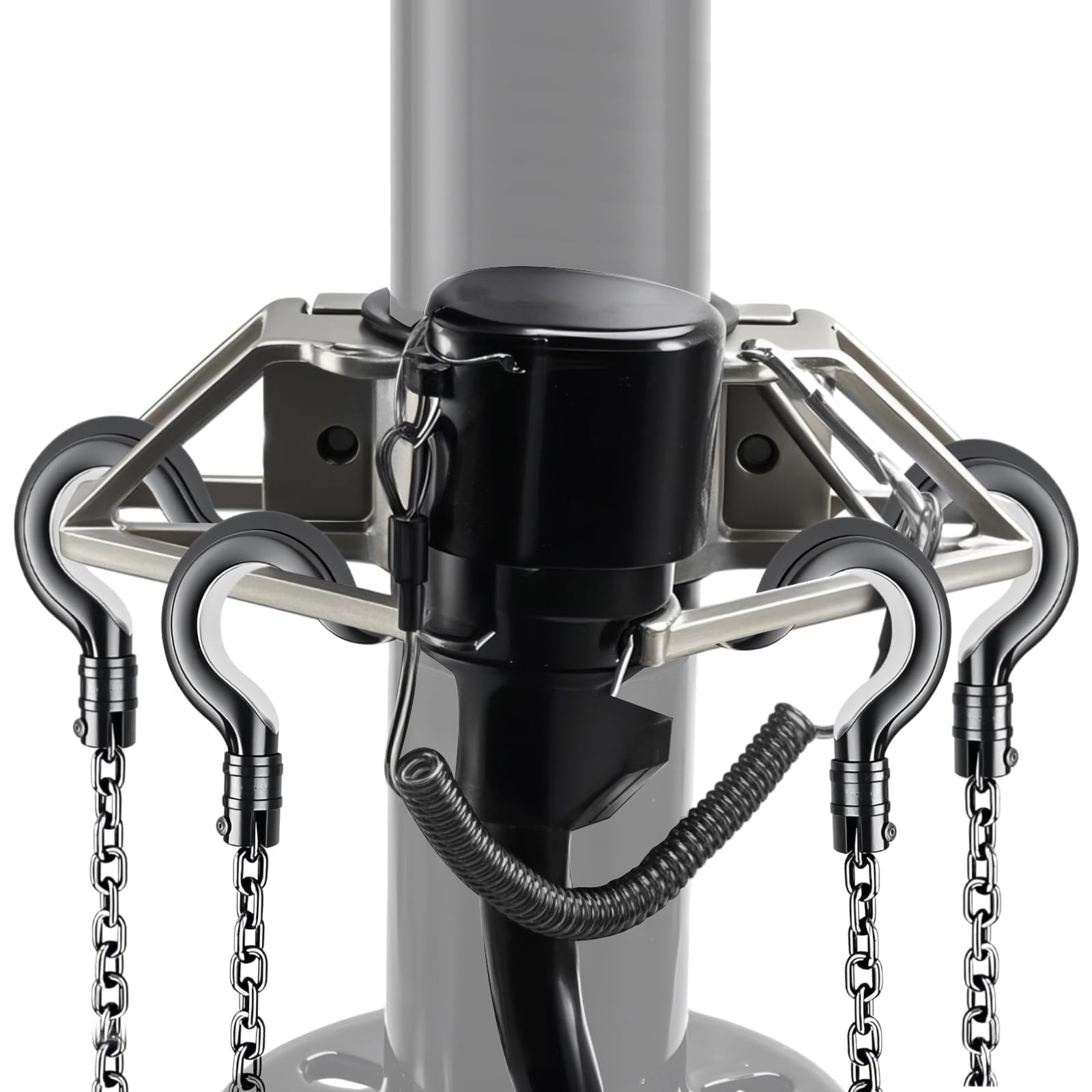 EVRBUL 7-way plug hanger provides quick access to multiple cords.