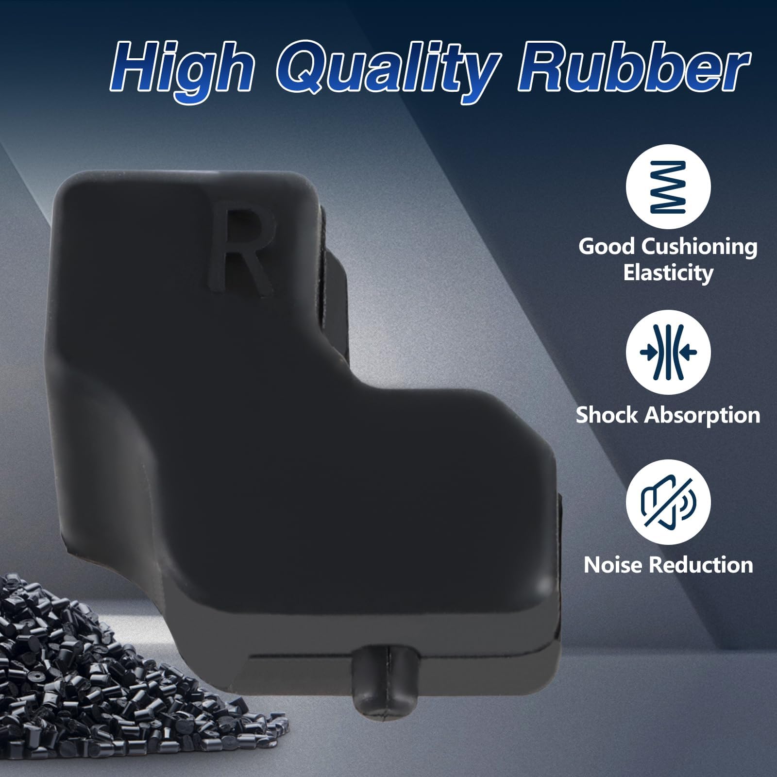 EVRBUL bumper cushion closeup shows premium rubber for wear resistance