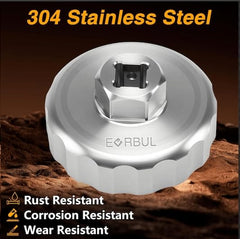 EVRBUL CNC milled stainless steel tool showing precise edges for smooth cap removal