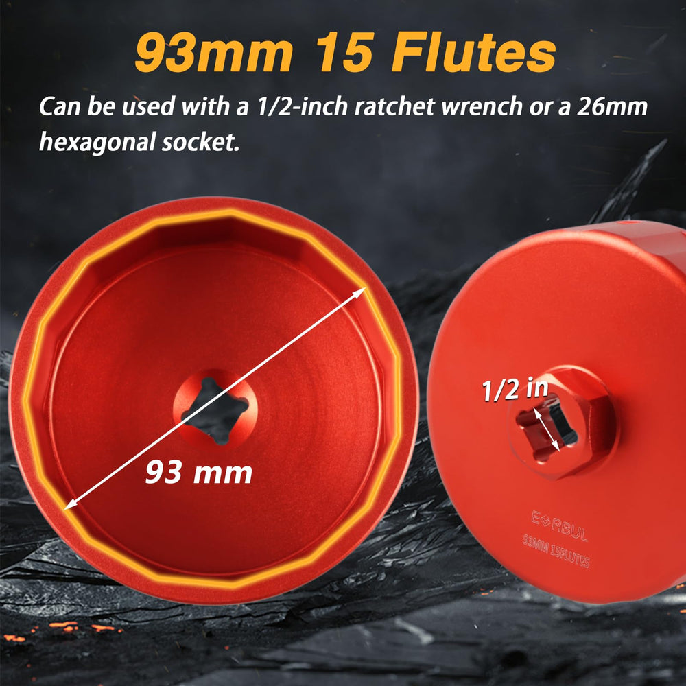 EVRBUL 6061 aluminum oil filter wrench offers durable, corrosion-resistant performance.