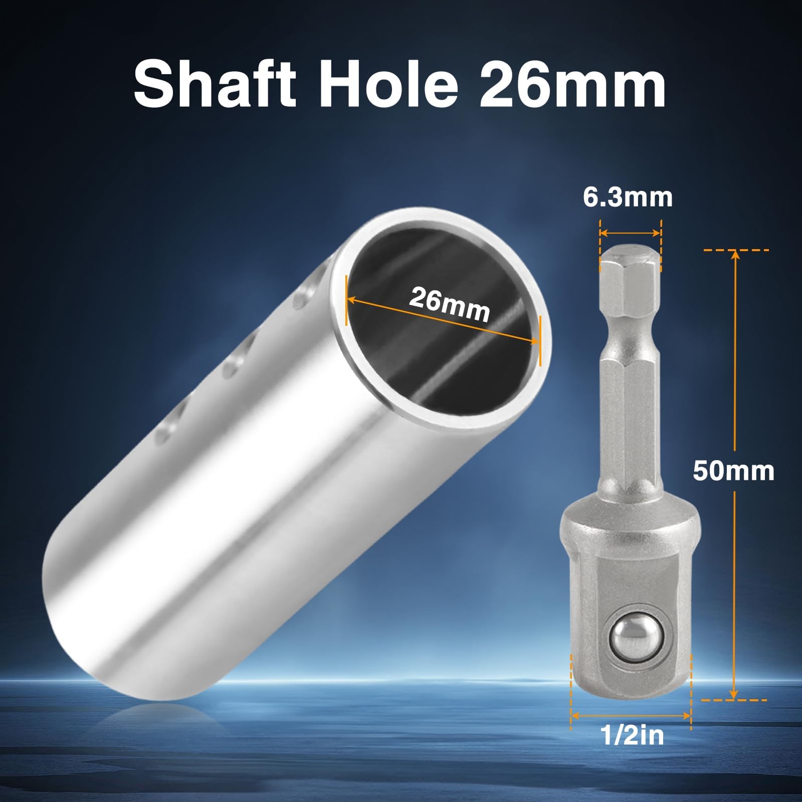 EVRBUL easy-to-use attachment on 1-inch jack shaft.
