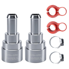 EVRBUL heater core hose connector front view shows durable stainless steel construction