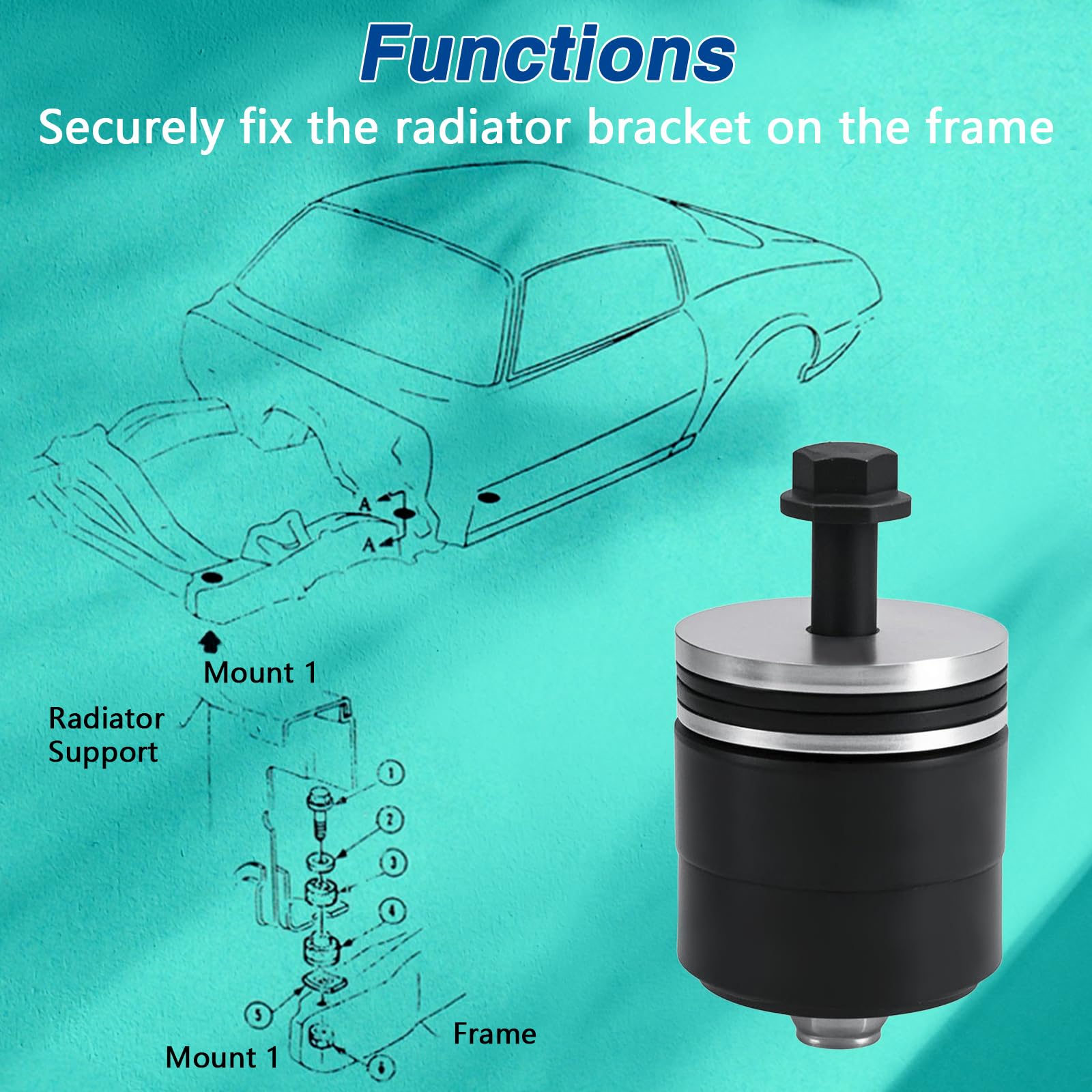 EVRBUL locking nuts for durable radiator install