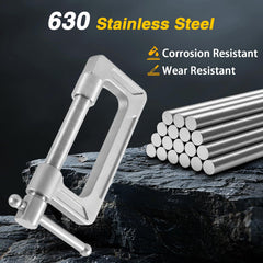 EVRBUL pin removal tool close-up highlighting heat-treated steel and wear resistance.