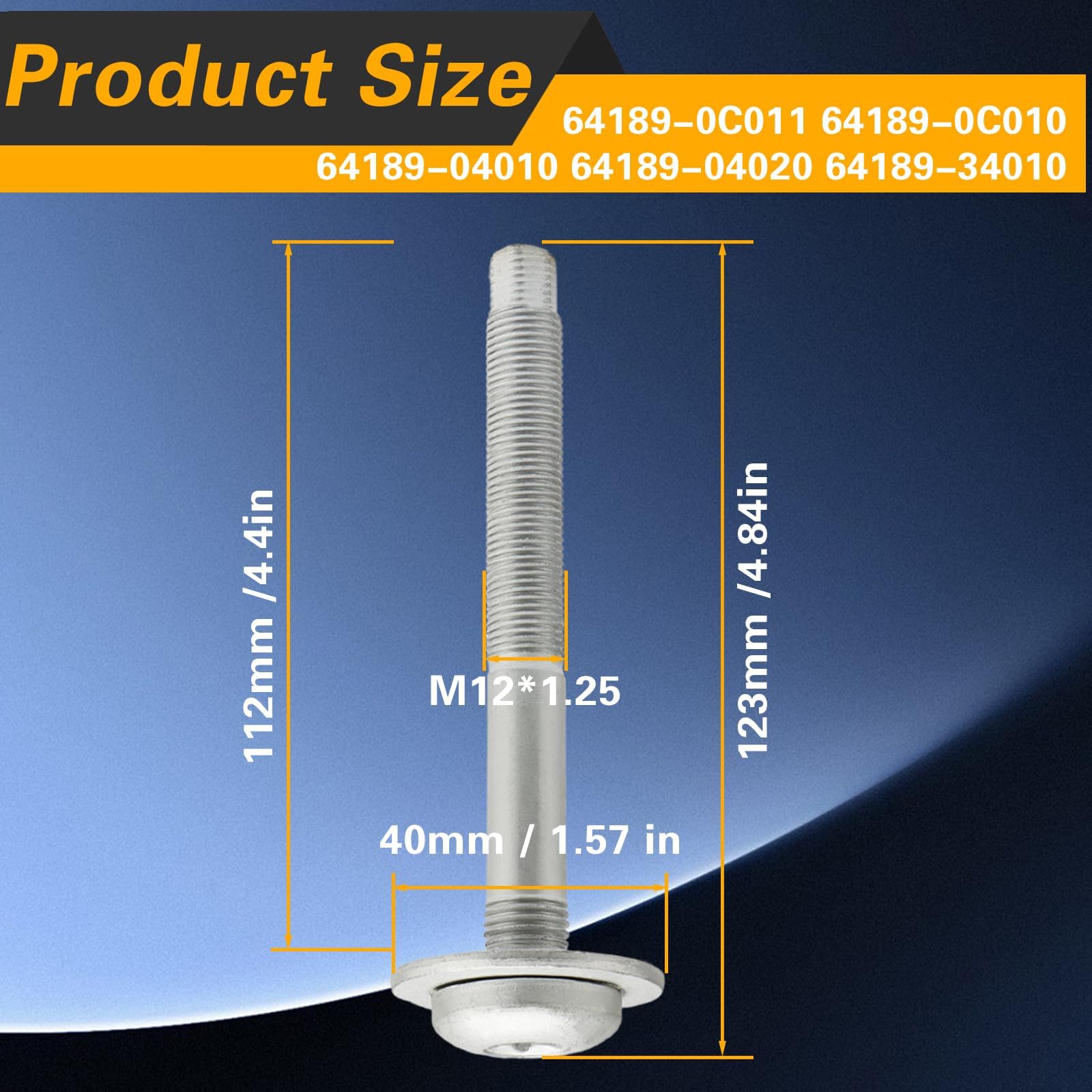 EVRBUL replacement parts 64189-0C011 and related codes for easy sourcing.
