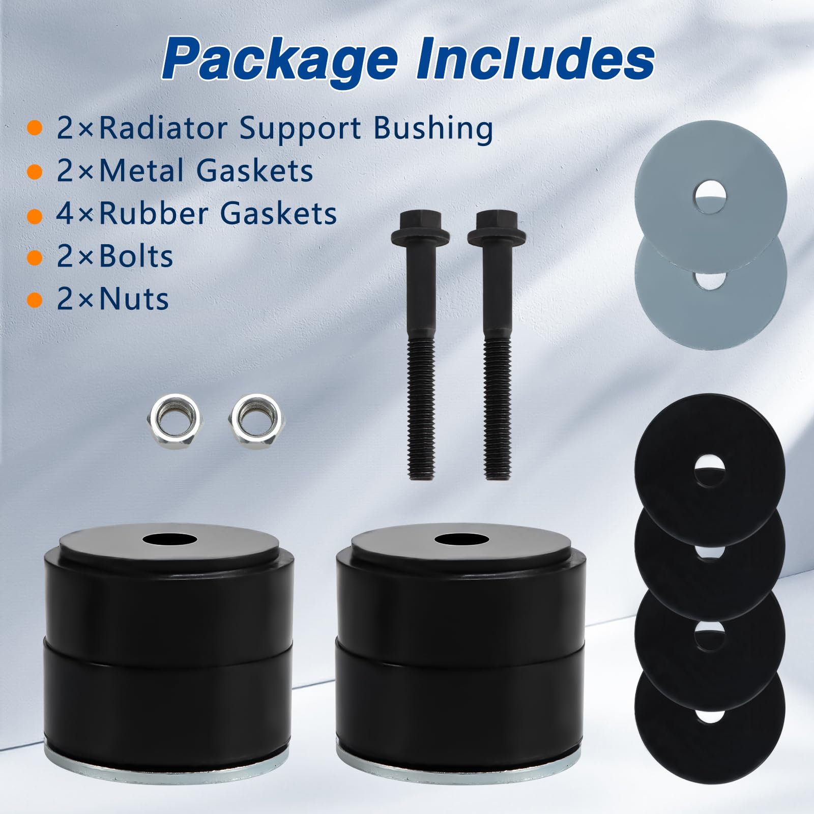 EVRBUL rubber washers included for height adjustment
