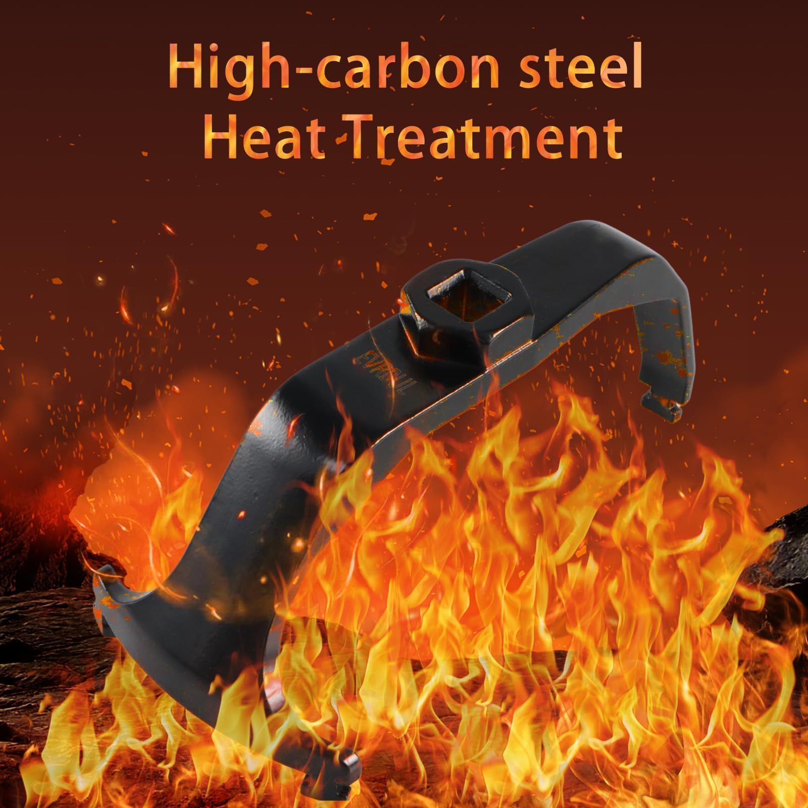 EVRBUL tool features plastic coating for rust protection during under-car work.