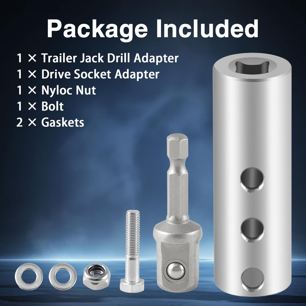 EVRBUL upgrade trailer jack drill adapter supports DIY trailer maintenance.